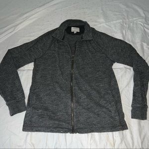 Lucky Brand full zip grey sweatshirt Medium